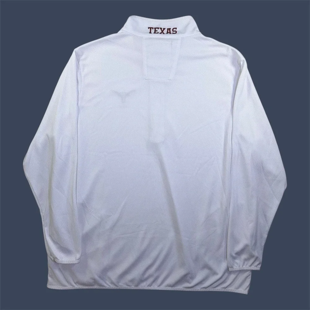 Texas Longhorns Franchise‎ Club Mens 2XL White 1/4 Zip Pullover Therma Tech